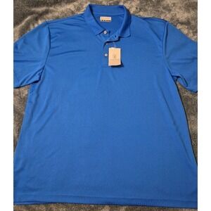 Men's XL golf Shirt , New Condition, PGA TOUR  Blue Polo Solid $50 Msrp